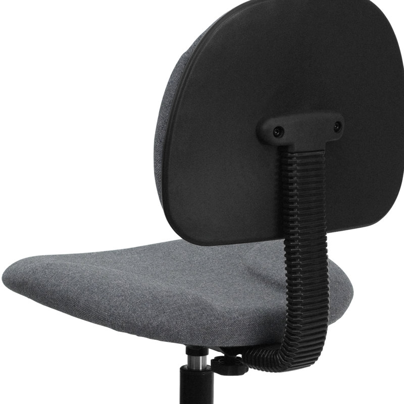 Commercial Adjustable Height Drafting Chair with Adjustable Foot Ring, Gray, No