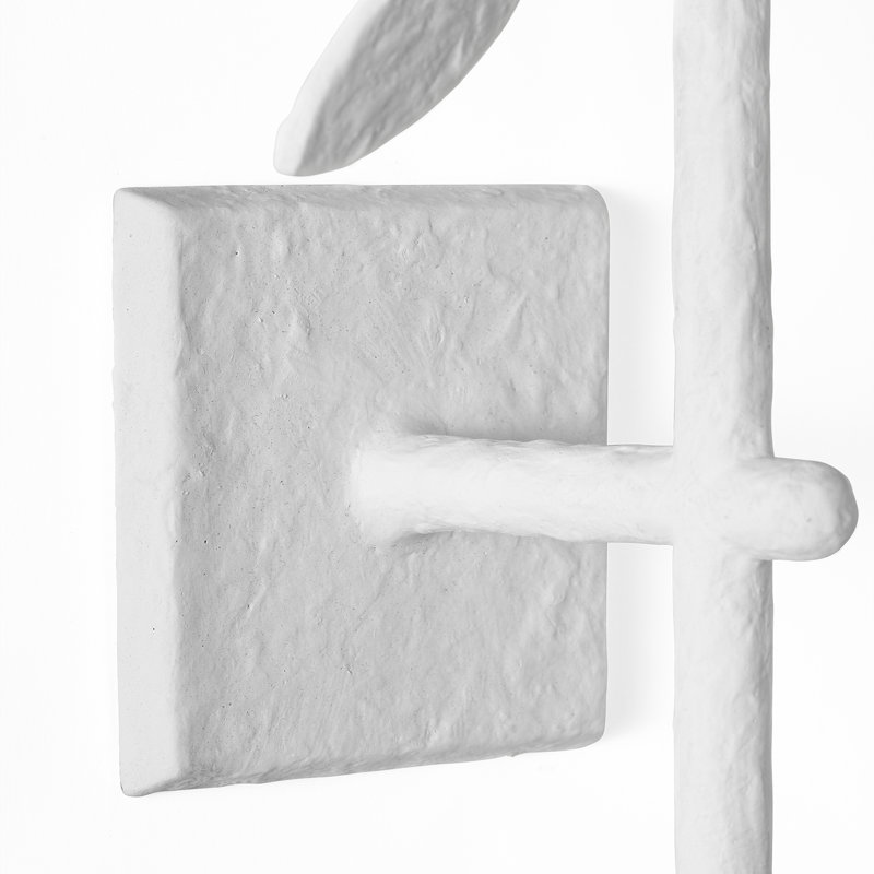 Julie Neill 1 - Light Armed Sconce, Plaster White