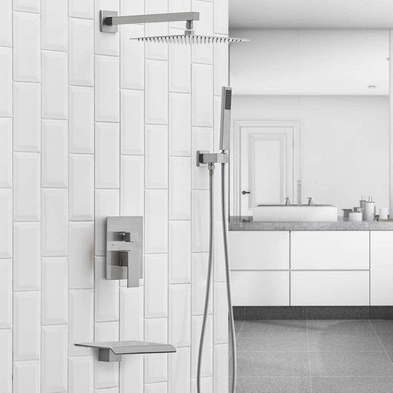 All-In-One Kit with Rough in-Valve, Brushed Nickel