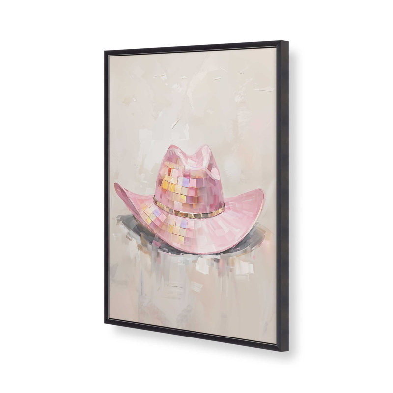 Imprimé Cowboy Essentials en rose II, H 25,25 po x l 19,25 po, Zinc patiné