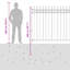 Powder-Coated Steel Fence Panels Included-124587408