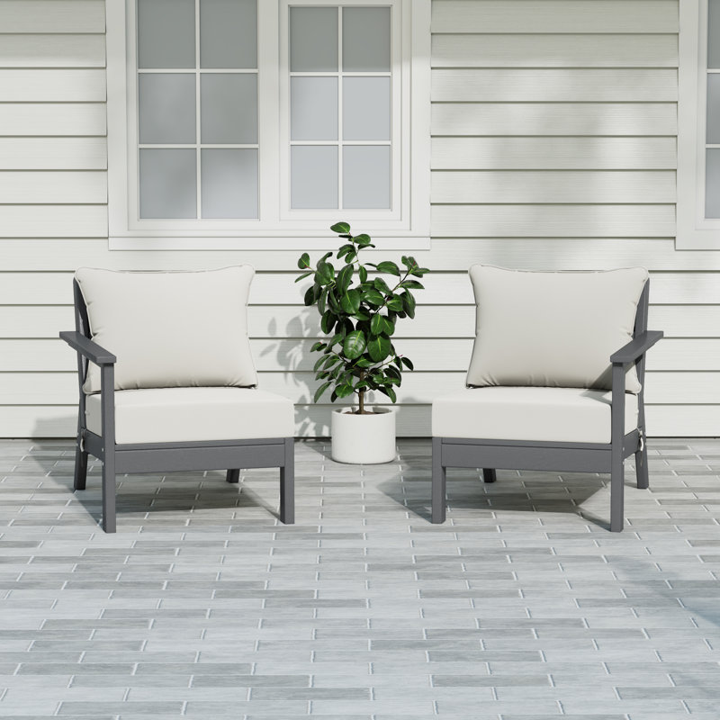 Ensemble de sièges profonds avec coussins, Grey, White