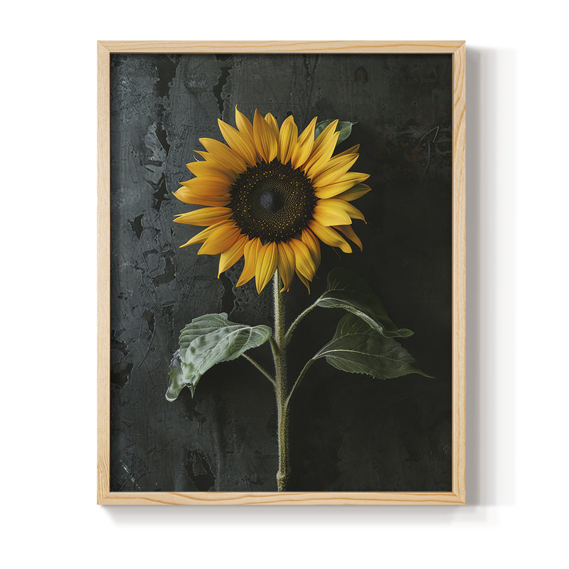 Impression encadrée FLORAL Series - bois massif, H 15 po x l 12 po