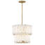 Lustre tambour 4 lumières en acier à intensité variable Simone
