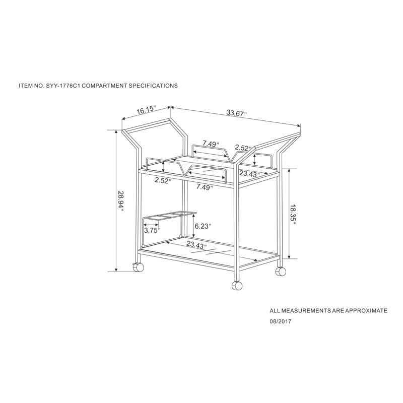 Chariot-bar de cuisine contemporaine Babbitt