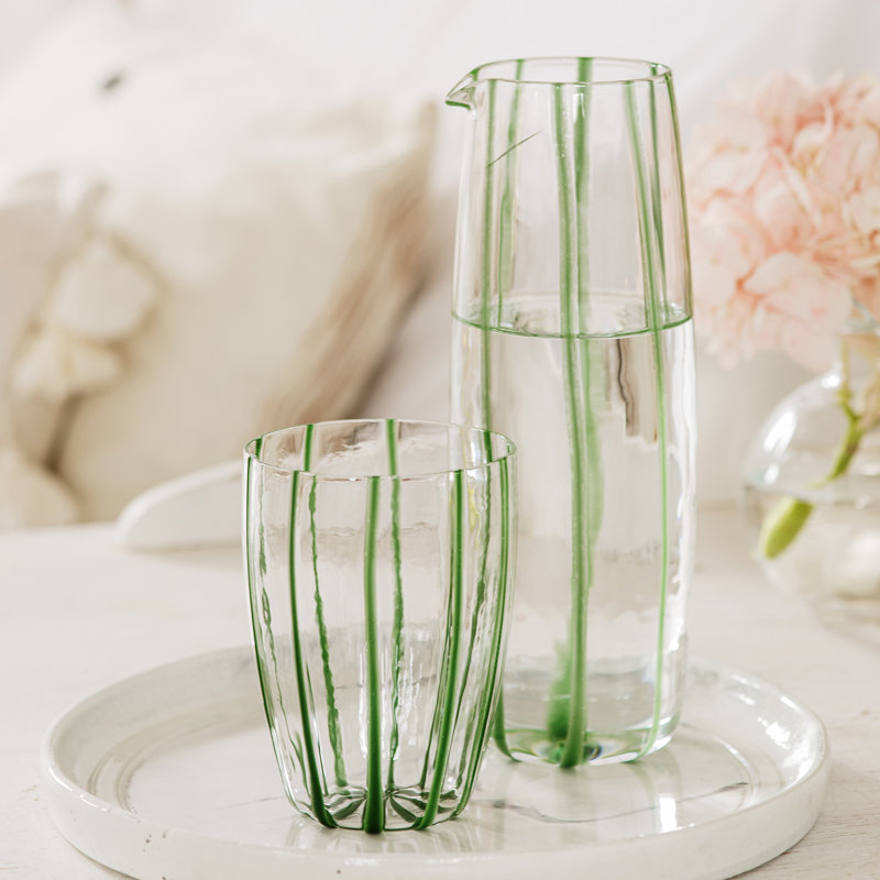 Carafe blanche Nuovo, Blanc/vert