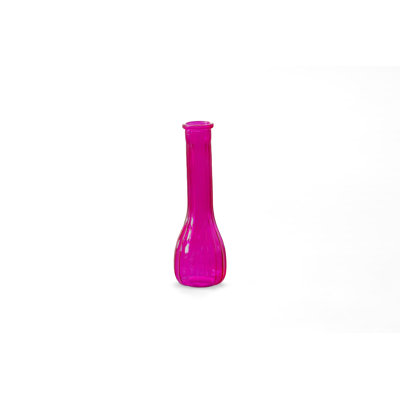 Ribbed Bud Vase Pink-8.50''H