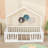 Wood Floor Bed With High Rails And LED Light-387835887