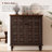 Doelling Retro 2 Door Storage Cabinet With Plaid Pattern Front-600668107