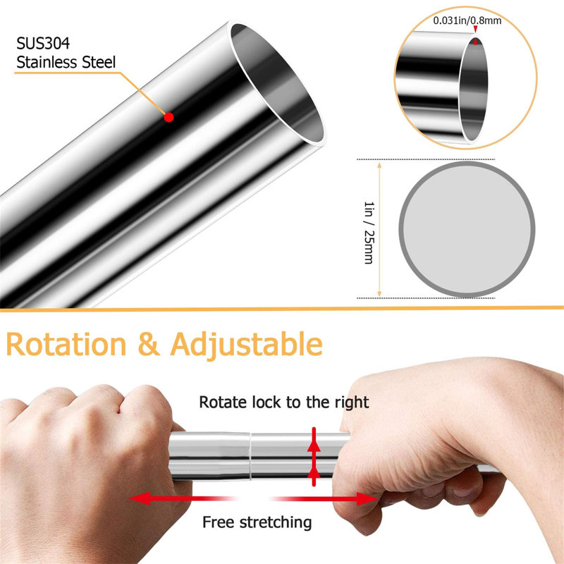 100cm L-Shaped Shower Curtain Pole