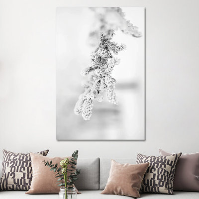 Hoarfrost Pine Brench 1 Piece Wrapped Canvas Wall Art