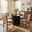Alagie Mid-Century Modern 5-Piece Dining Table Set With Upholstered Chairs & Pedestal Base-126534192-126534191