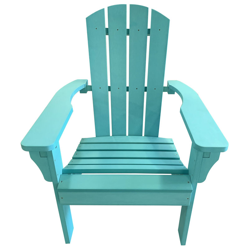 Chaise Adirondack en bois massif Marcano, Turquoise