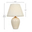 Lampe de table plissée élégante à 1 lumière à intensité variable-102300342