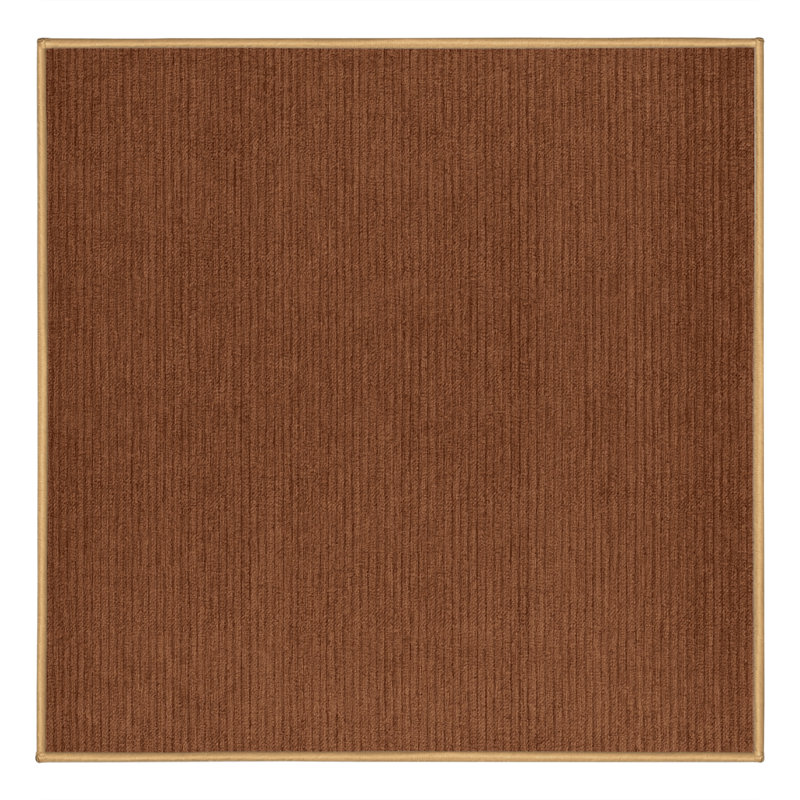 Machine Washable Solid Brown Area Rug, Square 3'