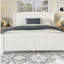 Grand lit plateforme, lit plateforme en bois massif avec lattes de soutien et structure solide, aucun sommier requis, blanc