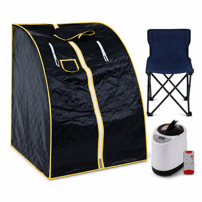 Ensemble de sauna à vapeur portatif pour 1 personne avec chaise pliante et télécommande