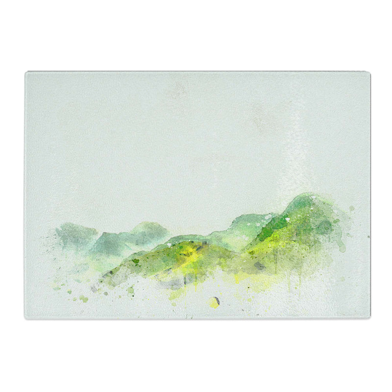 Tempered Glass Mountains of the Lake District Chopping Board, 39 cm W x 28.5 cm L