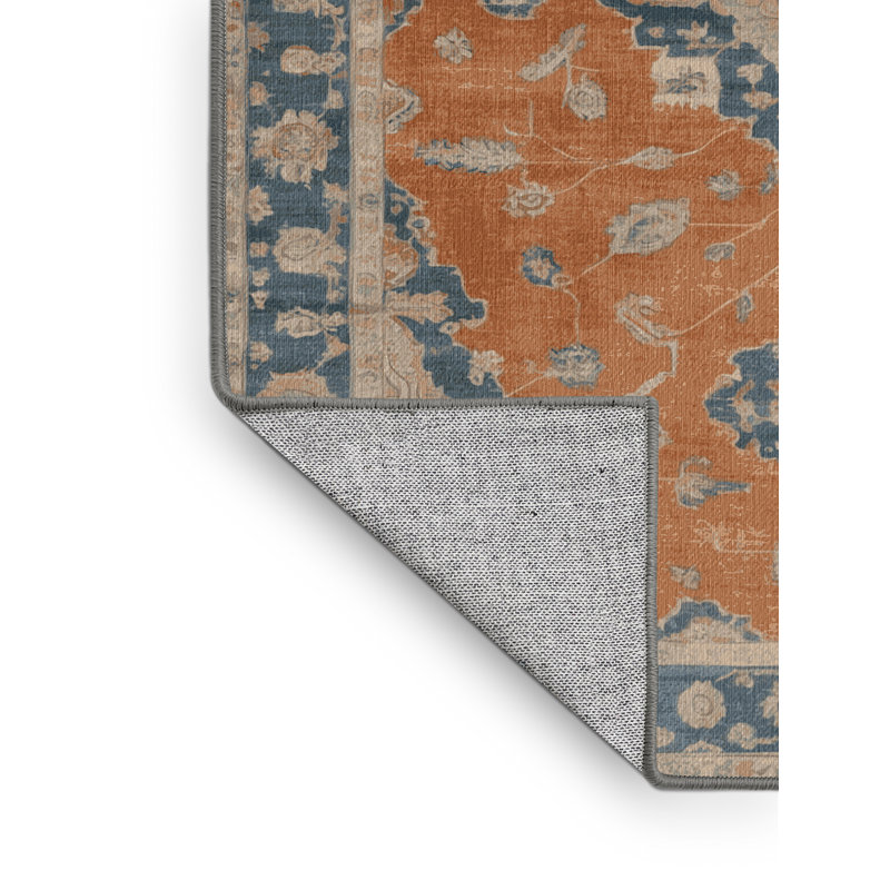Tapis gris lavable à la machine, Carré 7 pi