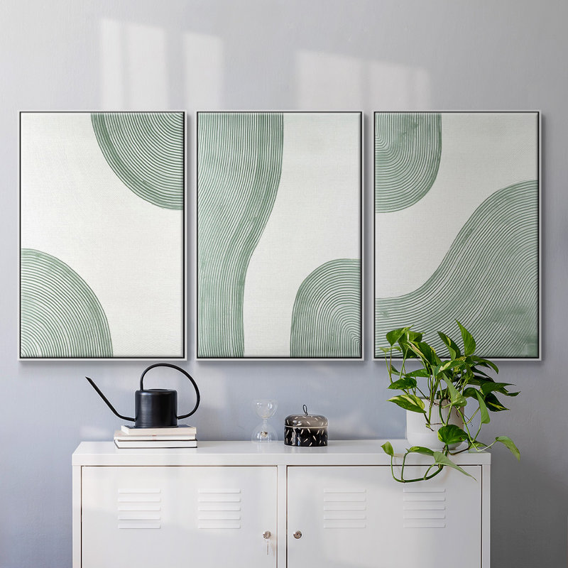 " Get Going I " 3 - Pieces, 24" H x 48" W  x 2" D, White
