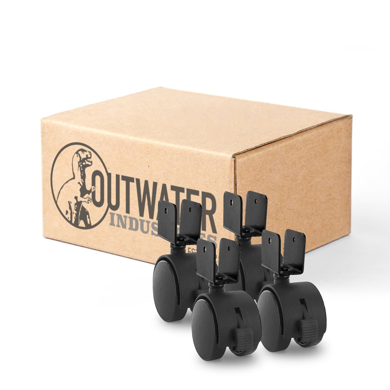 2 po Roulettes pivotantes en nylon noir avec roulettes Samson