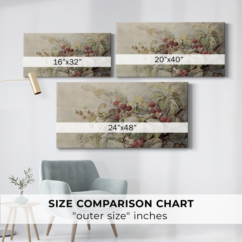 Botanical Series-CDL III - Toile tendue avec châssis - Prêt à être accroché, H 16 po x l 32 po