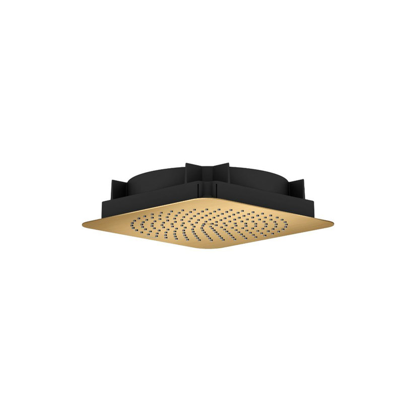 AXOR Citterio C Showerhead 270 Square 1-Jet Flush Ceiling, 1.75 GPM, Brushed Gold Optic