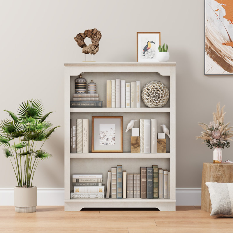 Bibliothèque standard H 42,1 "x l 31,5" avec tablette à 3 niveaux Luper, Blanc, (3 tablettes) H 42,1 po x l 31,5 po x P 11 po