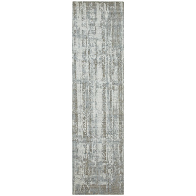 Willoghby Urban Fresco Steel Blue Wool Hand Loomed Area Rug