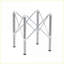 Structure de table pliante, acier inoxydable argent brossé, multifonctionnel, peu encombrant, sans assemblage | Métal | Moderne