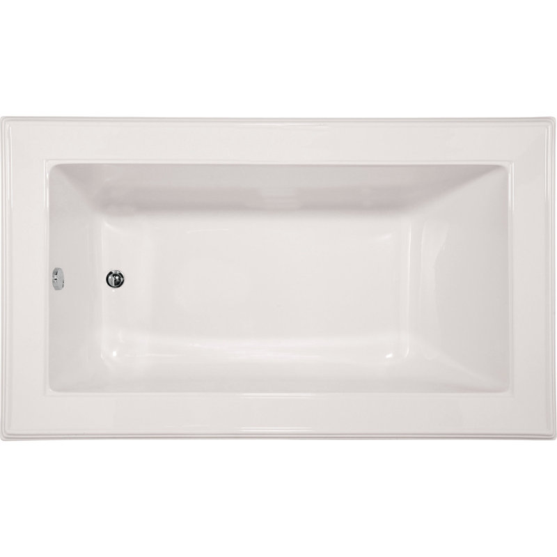 Angel 72'' L Soaking Bathtub, White, Matte Black