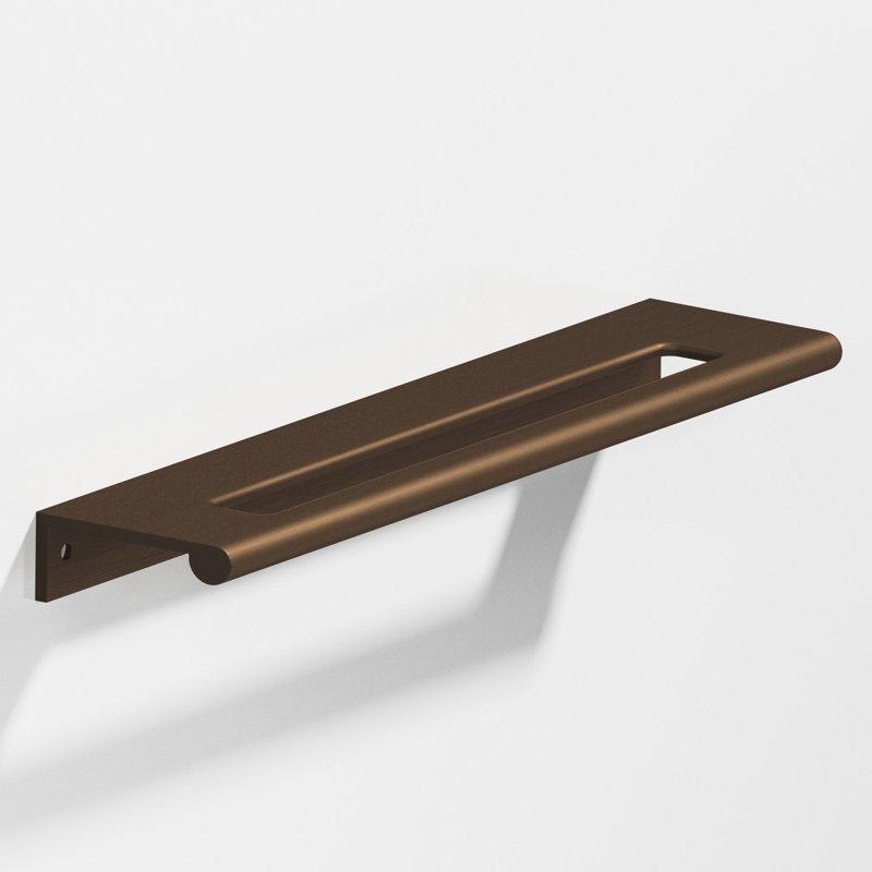 5" Centre to Centre Edge Pull With Fully-Rounded Lip And Centre Coutout, Matte Oil Rubbed Bronze, 28"