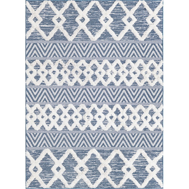 Archie-Jay Cotton Abstract Indoor Rug, Rectangle 4'5" x 6'