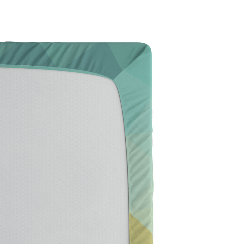 Microfiber Geometric Fitted Sheet, Full Fitted Sheet