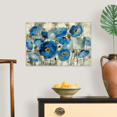«Aquamarine Floral» par Anieyah, reproduction d'art sur toile