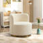 Upholstered Swivel Barrel Chair-751890808