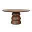 Round Dining Table With Tiered Base In Provincial Brown Oak