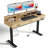 59" L Modern Large Electric Standing Desk With 3 Drawers And Charging Station, Height Adjustable Home Office Computer Desk With Ergonomic Monitor Stand