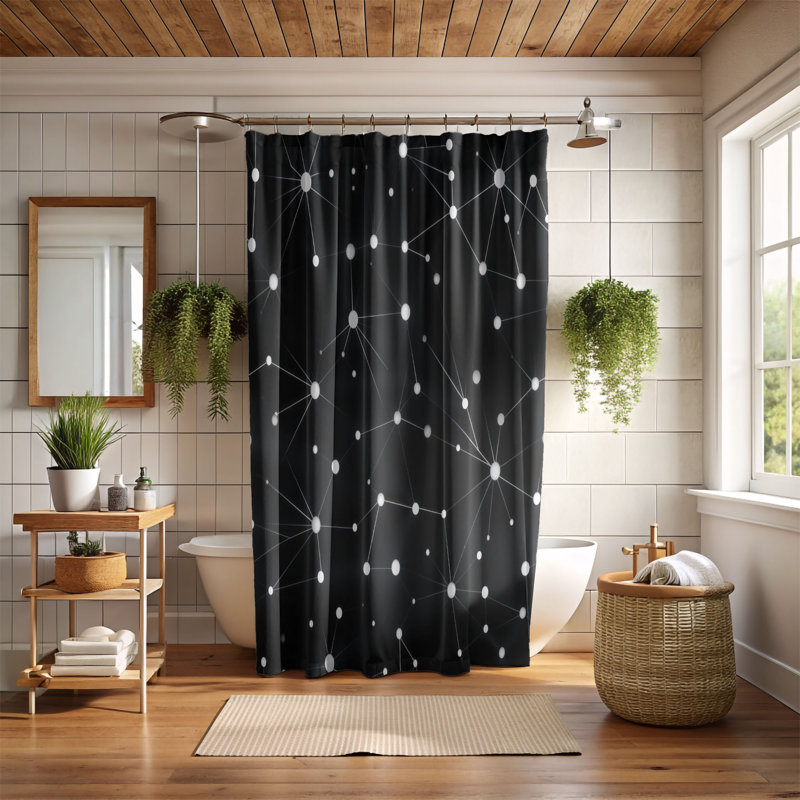 Varied Shapes - Rideau de douche Premium, H 74 po x l 71 po