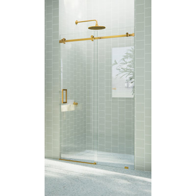 Astro 48 - 52 in. x 78 in. Fully Frameless Glass Sliding Shower Door