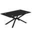 Table basse de 38,78 po en verre noir avec pieds en métal, look contemporain pour le rangement, stable, espace de conception moderne facile à nettoyer, assemblage simple