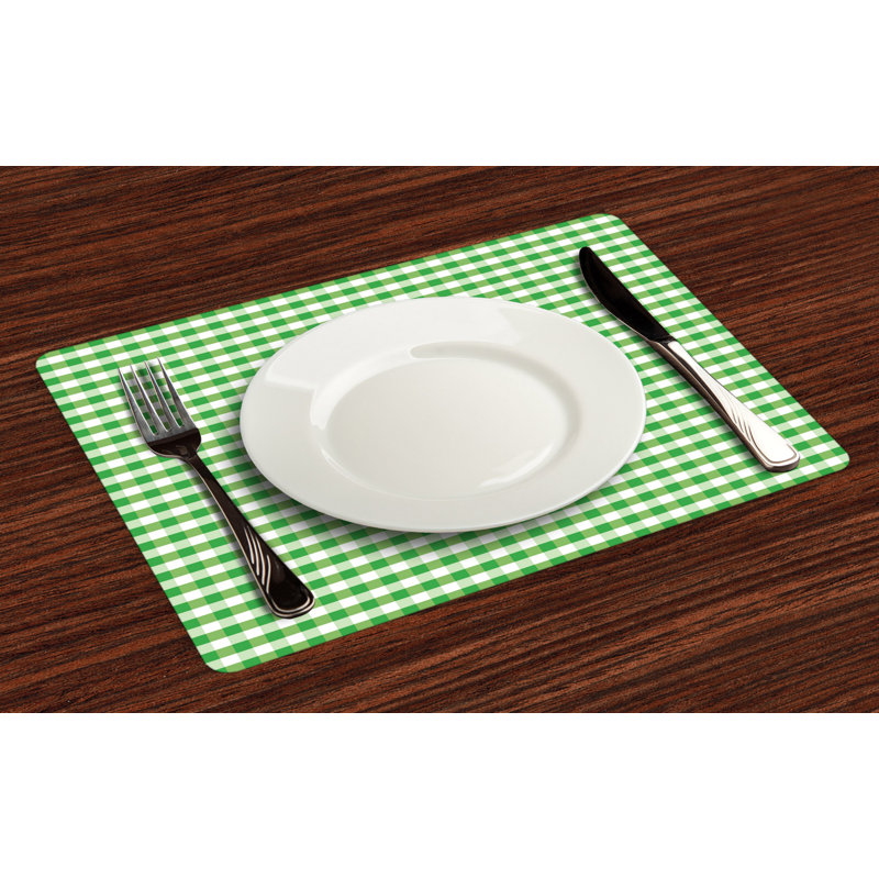 Polyester Gingham Rectangle Placemat