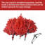 Arbre de Noël rouge 6 pi - Arbre en PVC rouge pur avec 804 pointes, branches articulées pour une installation facile, support en métal stable, décoration audacieuse des Fêtes-238684638