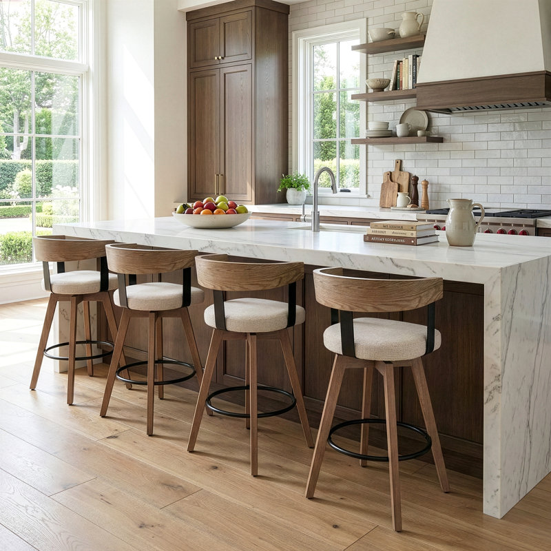 Tabouret Olivio, Tabouret de comptoir (siège d'une hauteur de 26