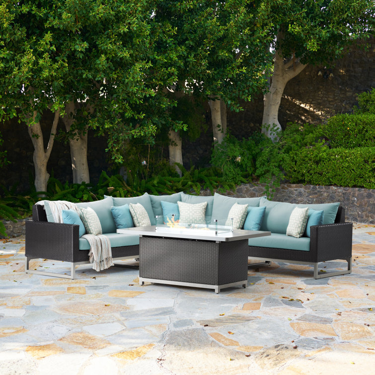 Sameko 7 - Person Patio Conversation Sets with Sunbrella® Cushions