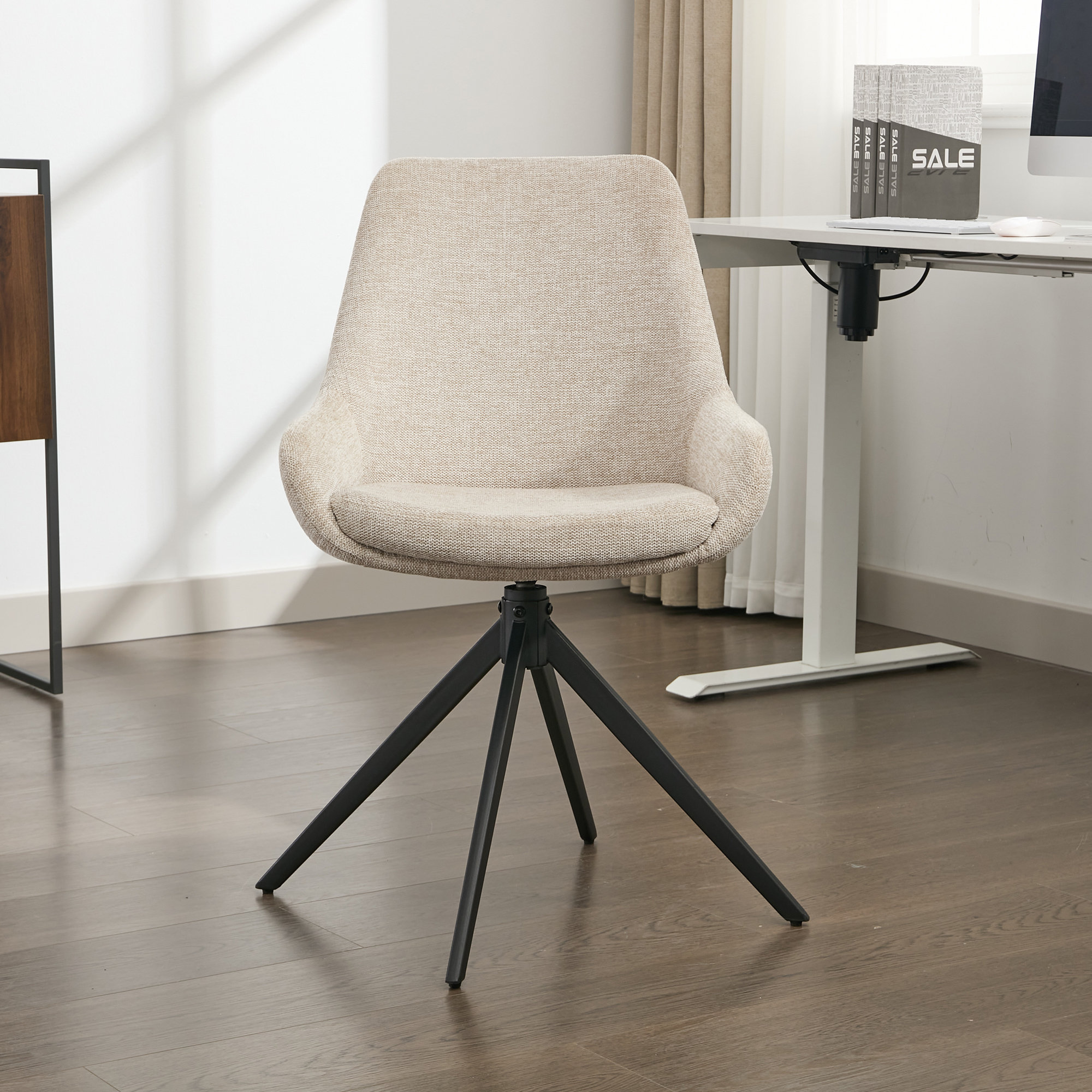 George Oliver Loklun Linen Office Chair & Reviews | Wayfair