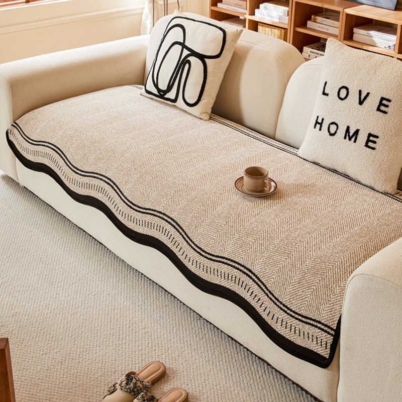 Housse pour canapé en chenille, H 0,2 po x l 94,49 po x P 35,43 po