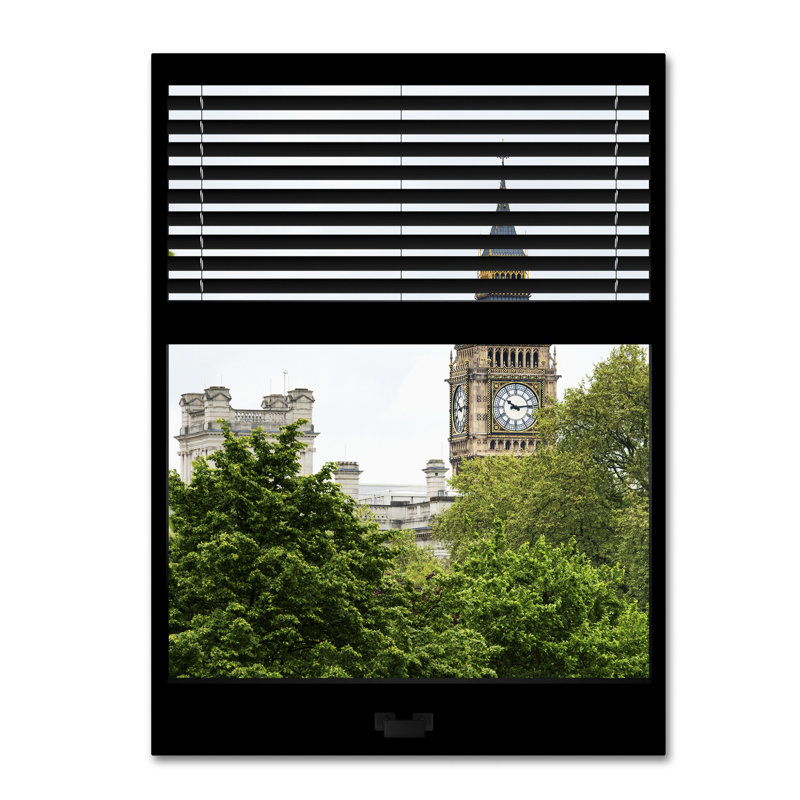 « window view big ben 3 », reproduction de photo sur toile tendue encadrée