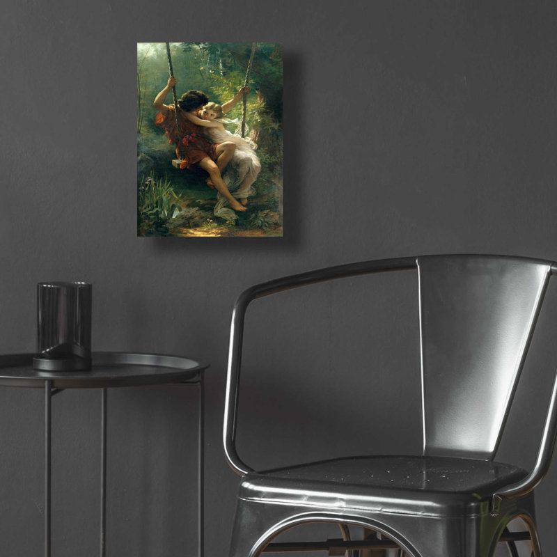 «Springtime» par Pierre Auguste Cot, art mural en verre acrylique, H 16 po x l 12 po x P 0,13 po