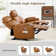 78” Upholstered Power Reclining Sofa With Console And Drop Down Table